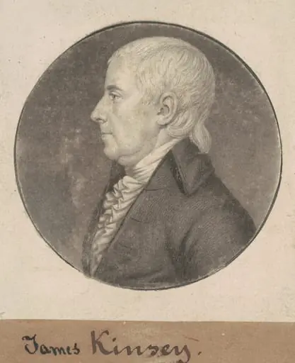 James Kinsey, by Charles Balthazar Julien Févret de Saint-Mémin