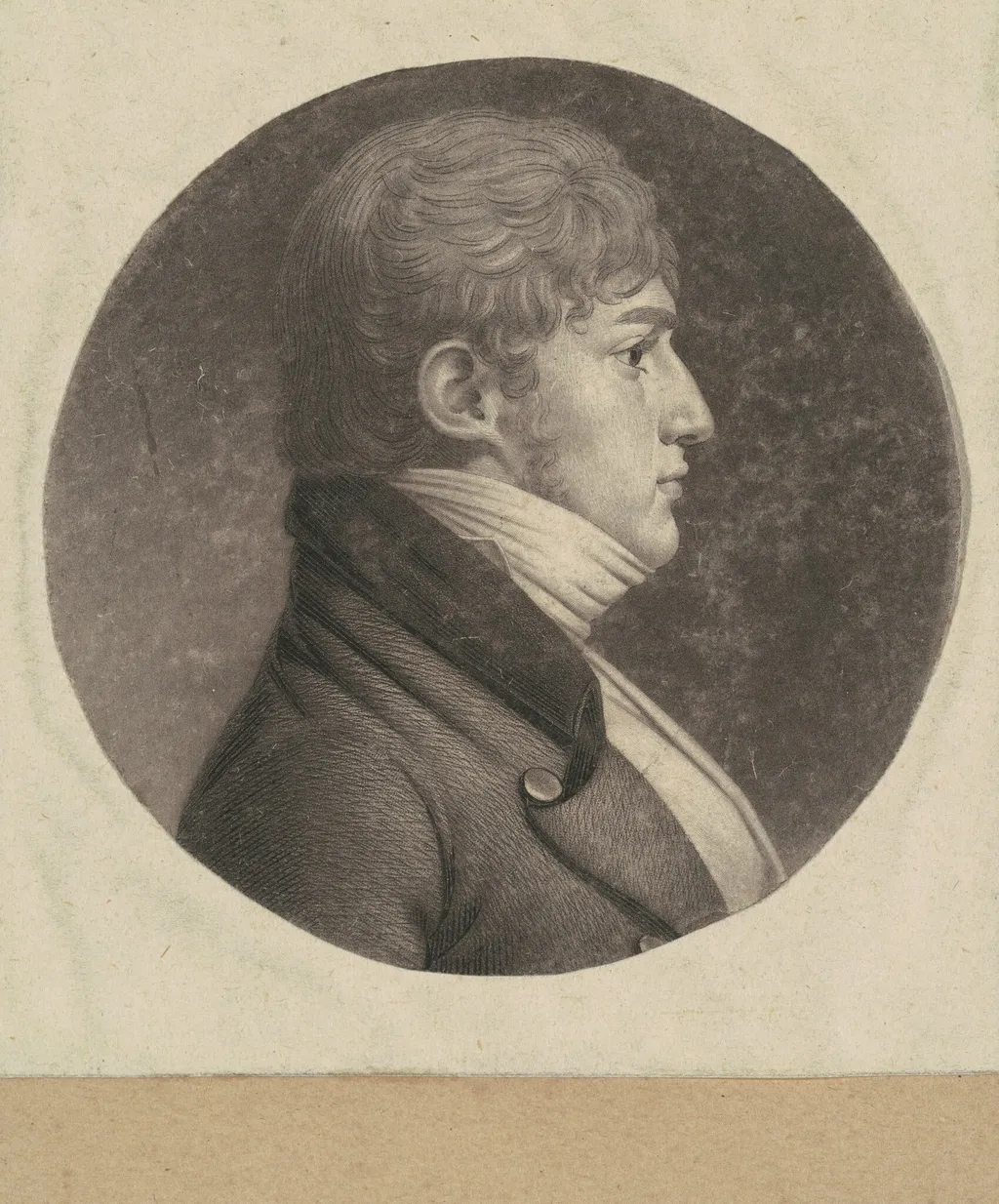 James Latimer Cuthbert, by Charles Balthazar Julien Févret de Saint-Mémin, ink, 1800