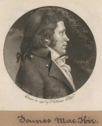 James Machir, by Charles Balthazar Julien Févret de Saint-Mémin