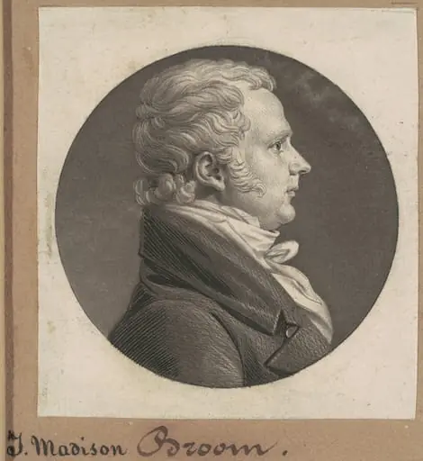 James Madison Broom, by Charles Balthazar Julien Févret de Saint-Mémin