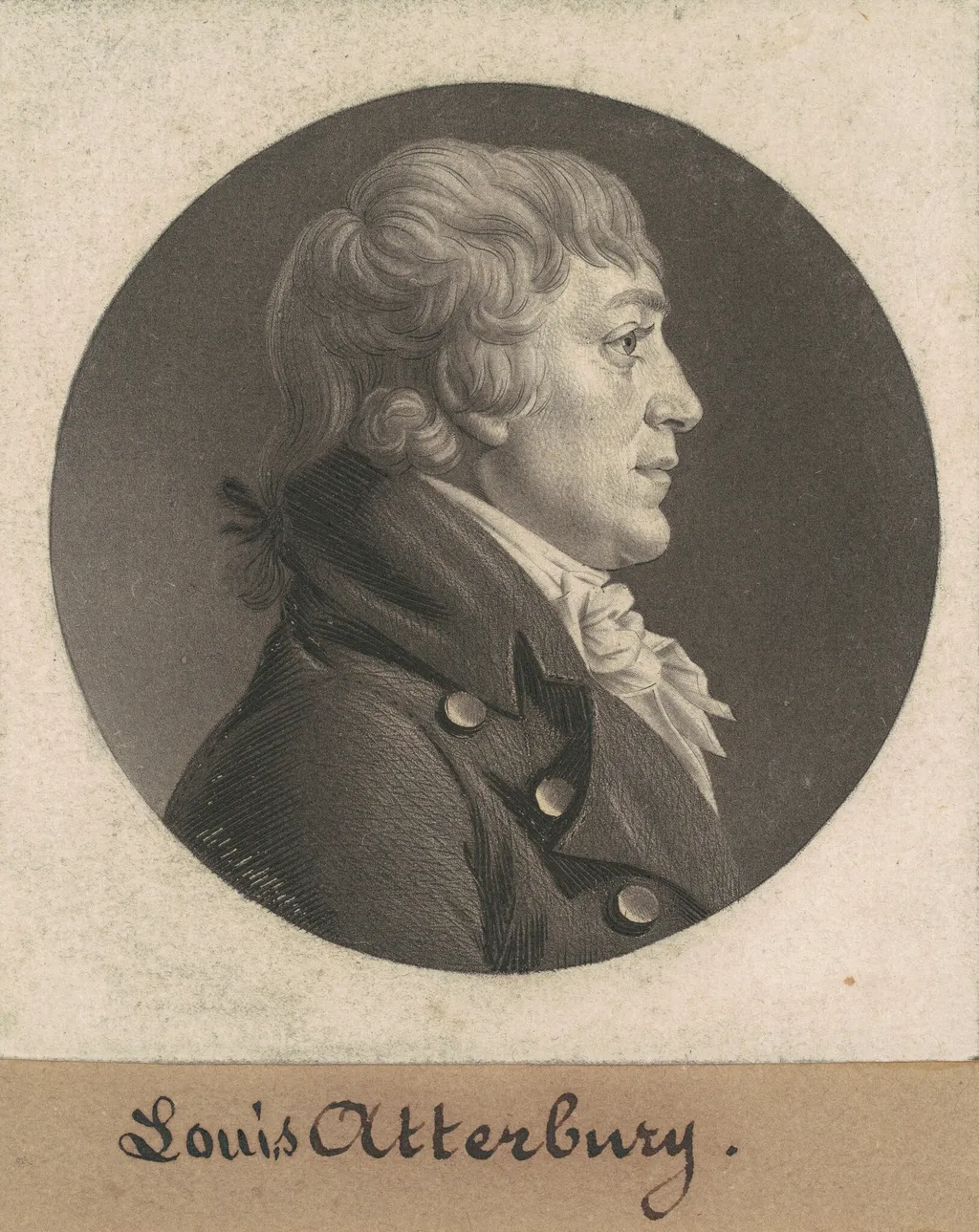 James Wilson, by Charles Balthazar Julien Févret de Saint-Mémin, ink, 1805