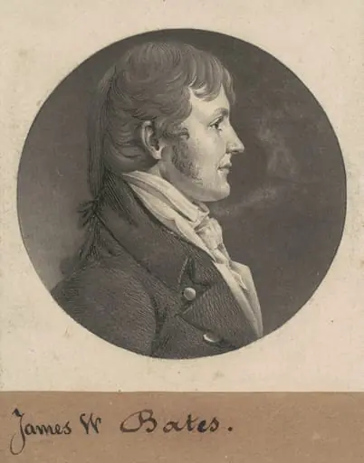 James Woodson Bates, by Charles Balthazar Julien Févret de Saint-Mémin