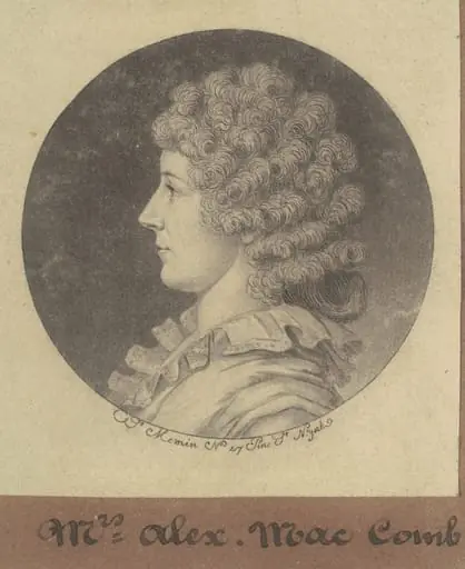 Janette Marshall Macomb, by Charles Balthazar Julien Févret de Saint-Mémin