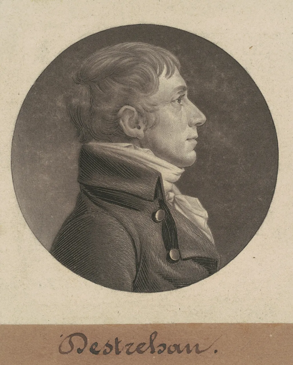 Jean Noel Destréhan, by Charles Balthazar Julien Févret de Saint-Mémin, ink, 1805