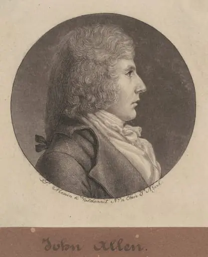 John Allen, by Charles Balthazar Julien Févret de Saint-Mémin
