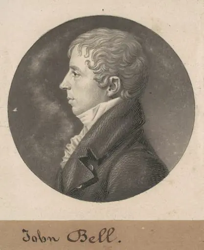 John Bell, by Charles Balthazar Julien Févret de Saint-Mémin