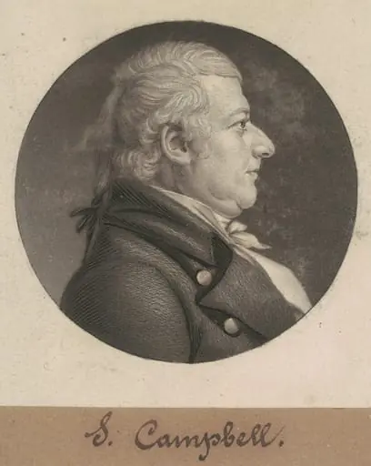 John Campbell, by Charles Balthazar Julien Févret de Saint-Mémin