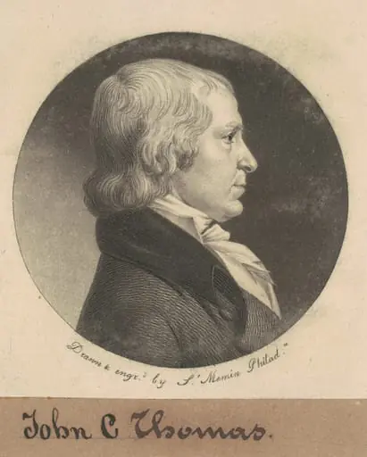 John Chew Thomas, by Charles Balthazar Julien Févret de Saint-Mémin