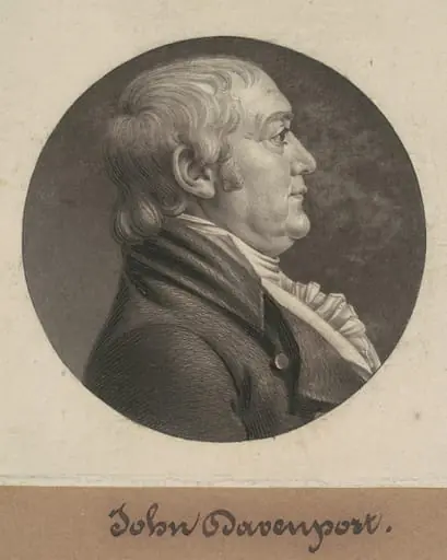 John Davenport, by Charles Balthazar Julien Févret de Saint-Mémin