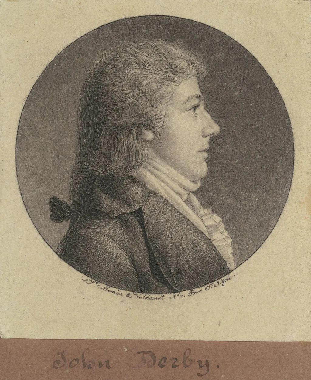 John Derby, by Charles Balthazar Julien Févret de Saint-Mémin, ink, 1796