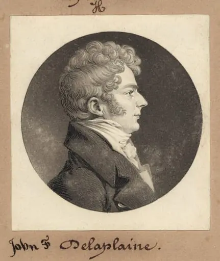 John F. Delaplaine, by Charles Balthazar Julien Févret de Saint-Mémin