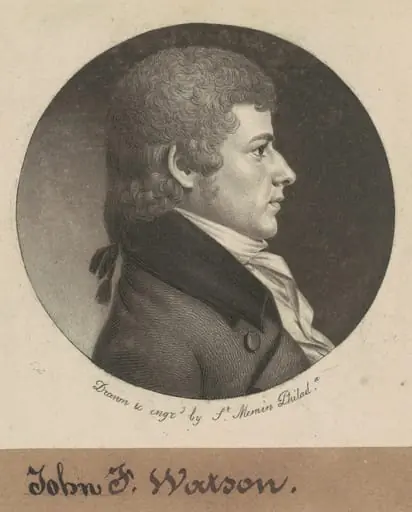 John Fanning Watson, by Charles Balthazar Julien Févret de Saint-Mémin