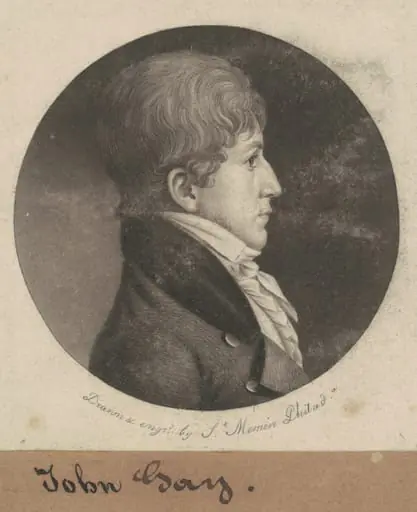 John Gay, by Charles Balthazar Julien Févret de Saint-Mémin