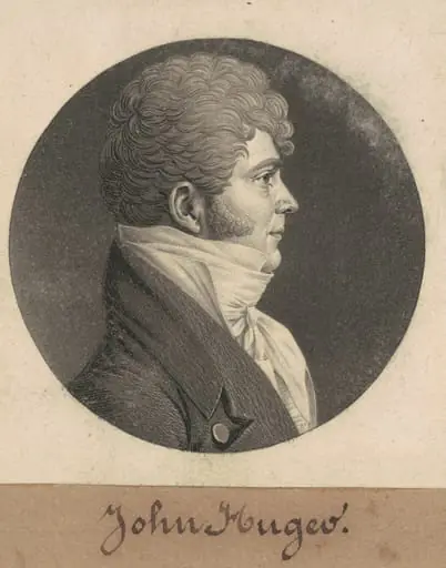 John Huger, by Charles Balthazar Julien Févret de Saint-Mémin