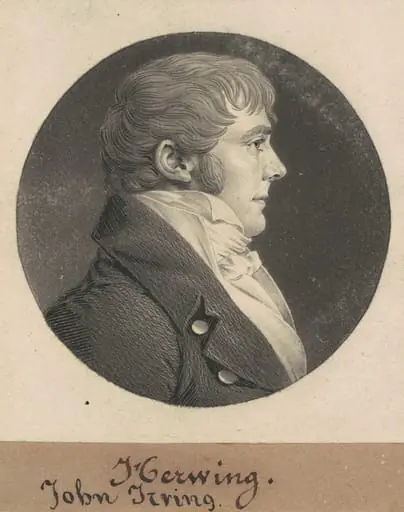 John Irving, by Charles Balthazar Julien Févret de Saint-Mémin