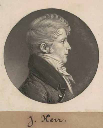 John Leeds Kerr, by Charles Balthazar Julien Févret de Saint-Mémin