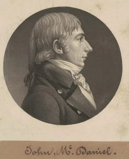 John McDaniel, by Charles Balthazar Julien Févret de Saint-Mémin