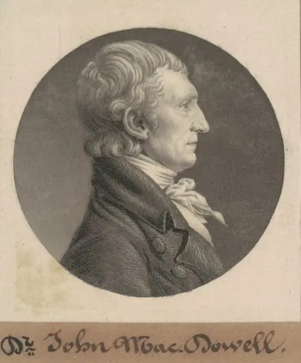 John McDowell, by Charles Balthazar Julien Févret de Saint-Mémin