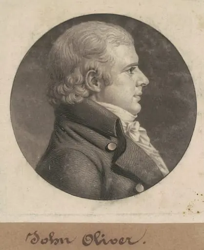 John Oliver, by Charles Balthazar Julien Févret de Saint-Mémin