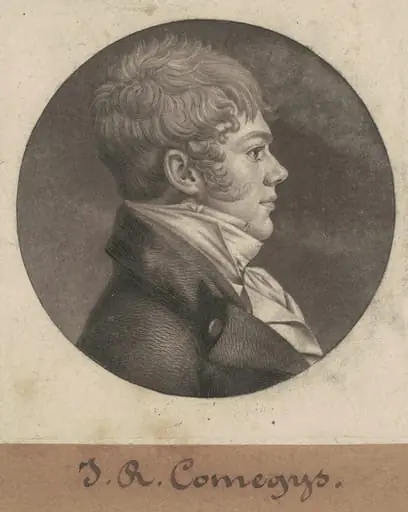 John R. Comegys, by Charles Balthazar Julien Févret de Saint-Mémin