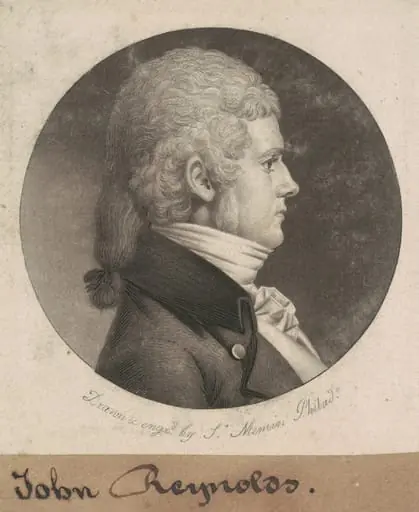 John Reynolds, by Charles Balthazar Julien Févret de Saint-Mémin