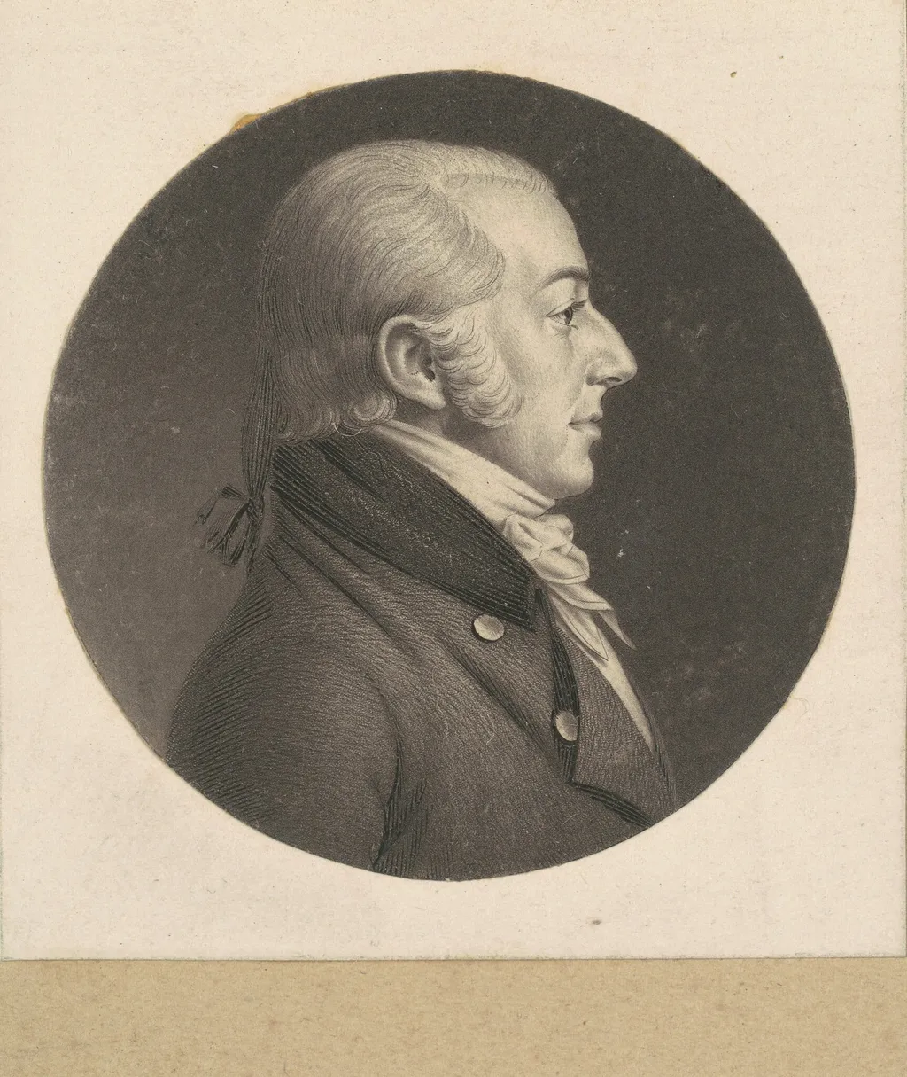 John Rhea Smith, by Charles Balthazar Julien Févret de Saint-Mémin, ink, 1800
