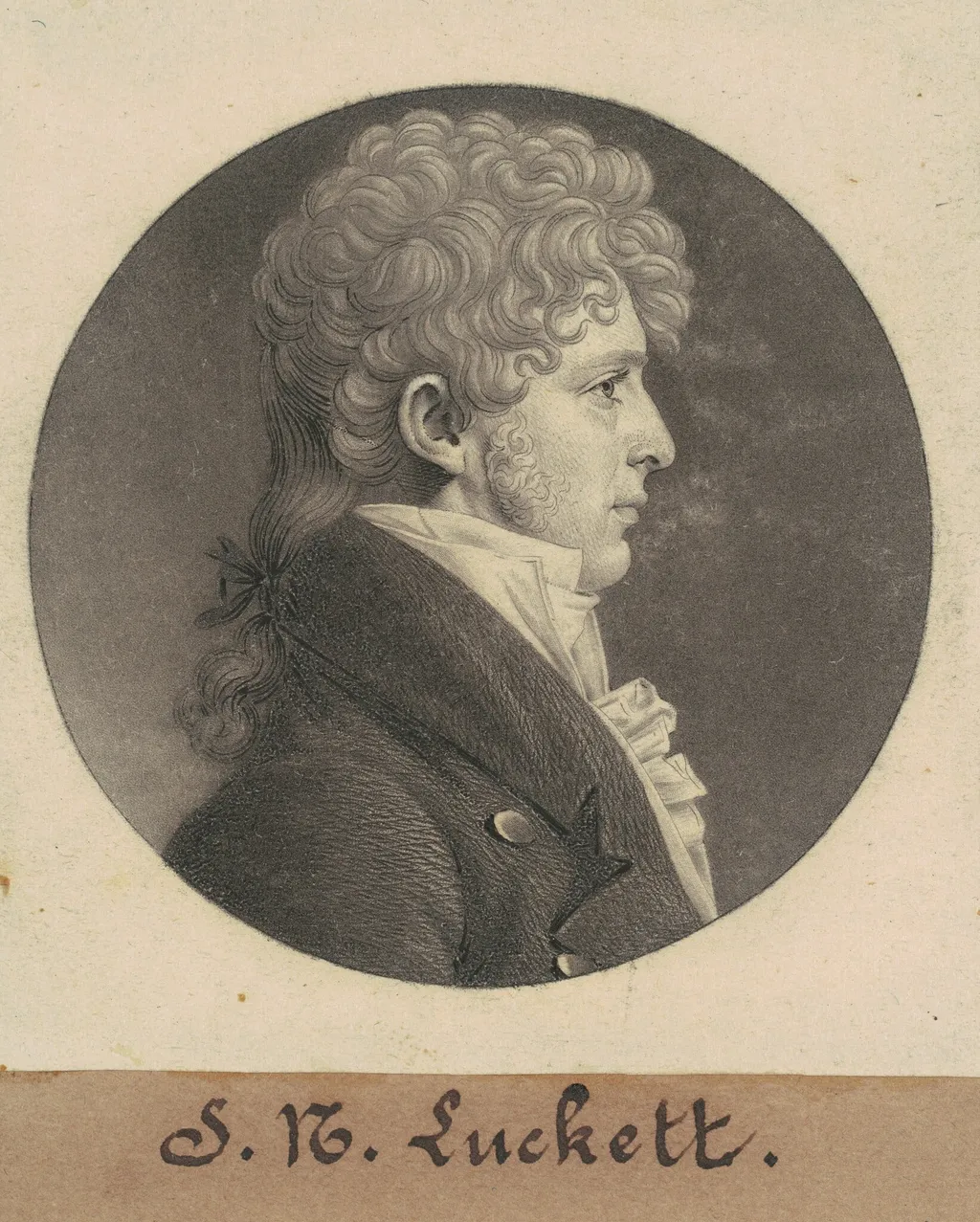 John Richards Triplett, by Charles Balthazar Julien Févret de Saint-Mémin, ink, 1808