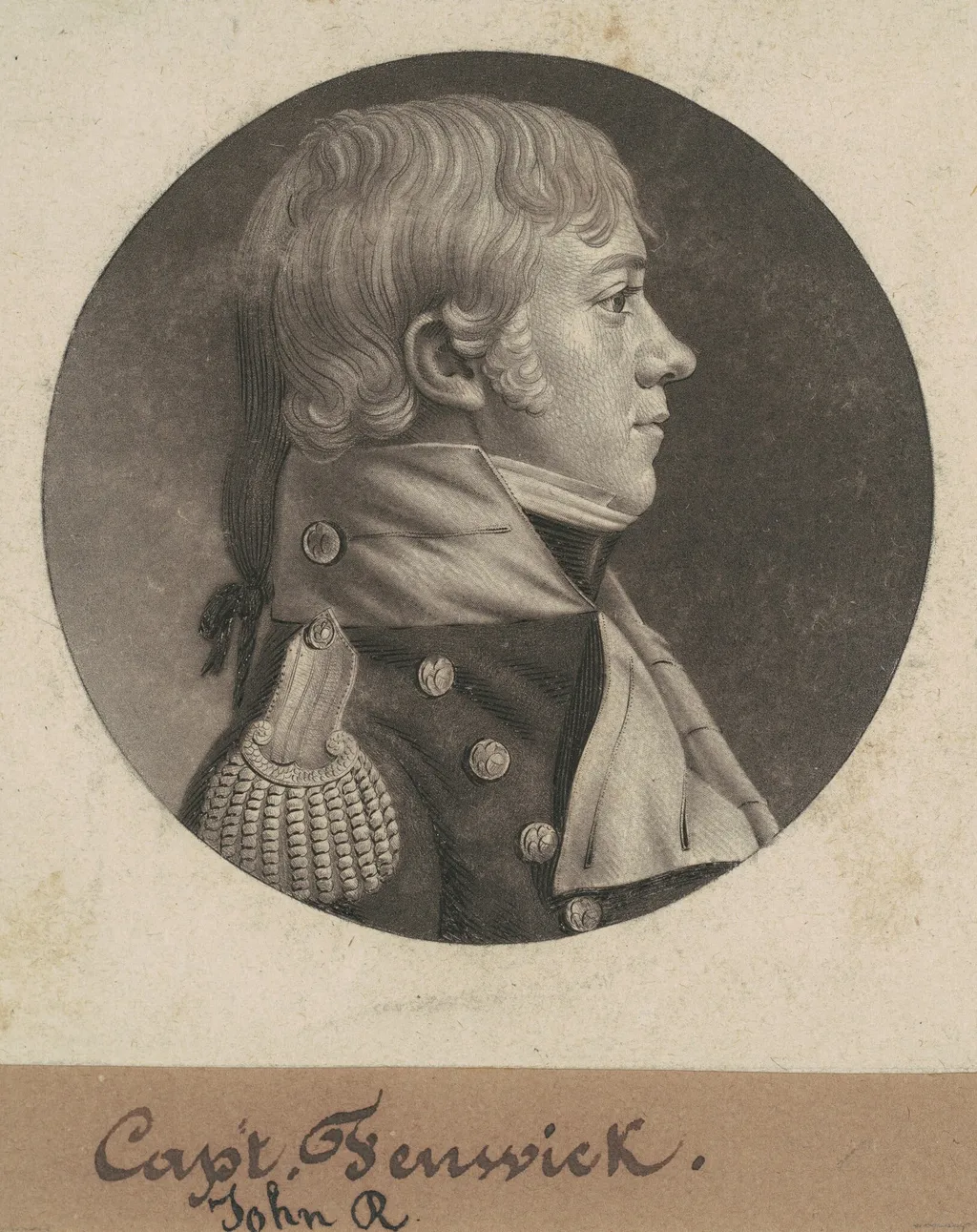 John Roger Fenwick, by Charles Balthazar Julien Févret de Saint-Mémin, ink, 1806