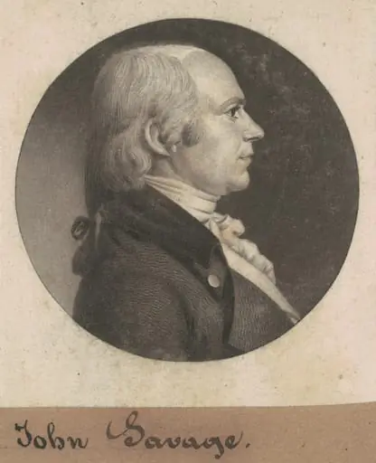 John Savage, by Charles Balthazar Julien Févret de Saint-Mémin