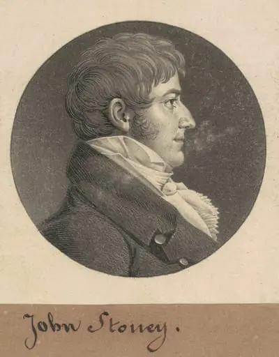 John Stoney, by Charles Balthazar Julien Févret de Saint-Mémin