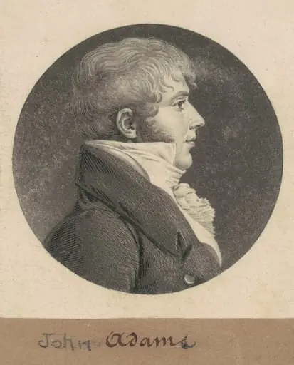 John Strong Adams, by Charles Balthazar Julien Févret de Saint-Mémin