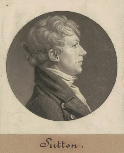 John Sutton, by Charles Balthazar Julien Févret de Saint-Mémin