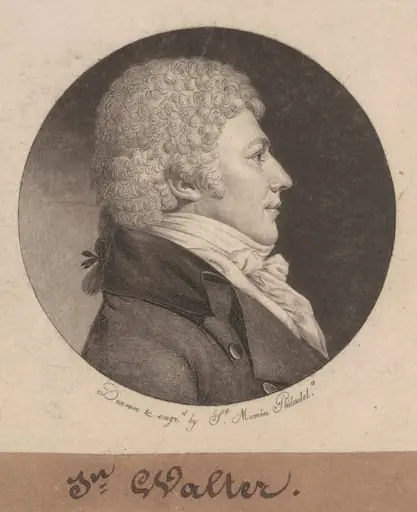 John Walter, by Charles Balthazar Julien Févret de Saint-Mémin