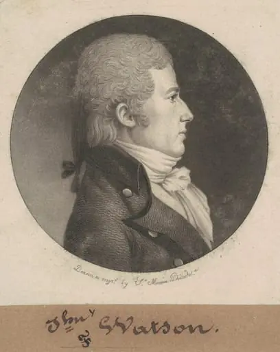 John Watson, by Charles Balthazar Julien Févret de Saint-Mémin