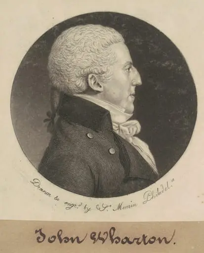John Wharton, by Charles Balthazar Julien Févret de Saint-Mémin