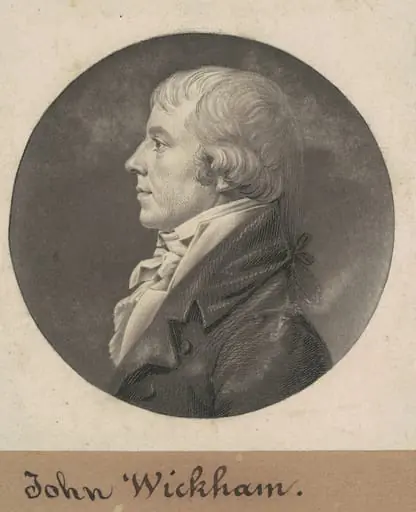 John Wickham, by Charles Balthazar Julien Févret de Saint-Mémin