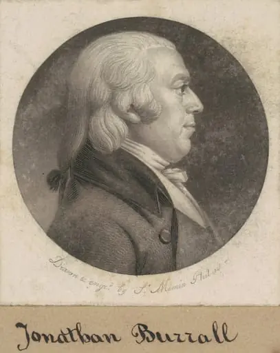 Jonathan Burrall, by Charles Balthazar Julien Févret de Saint-Mémin