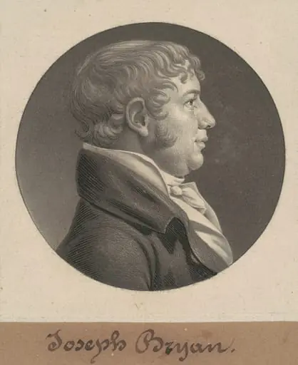 Joseph Bryan, by Charles Balthazar Julien Févret de Saint-Mémin