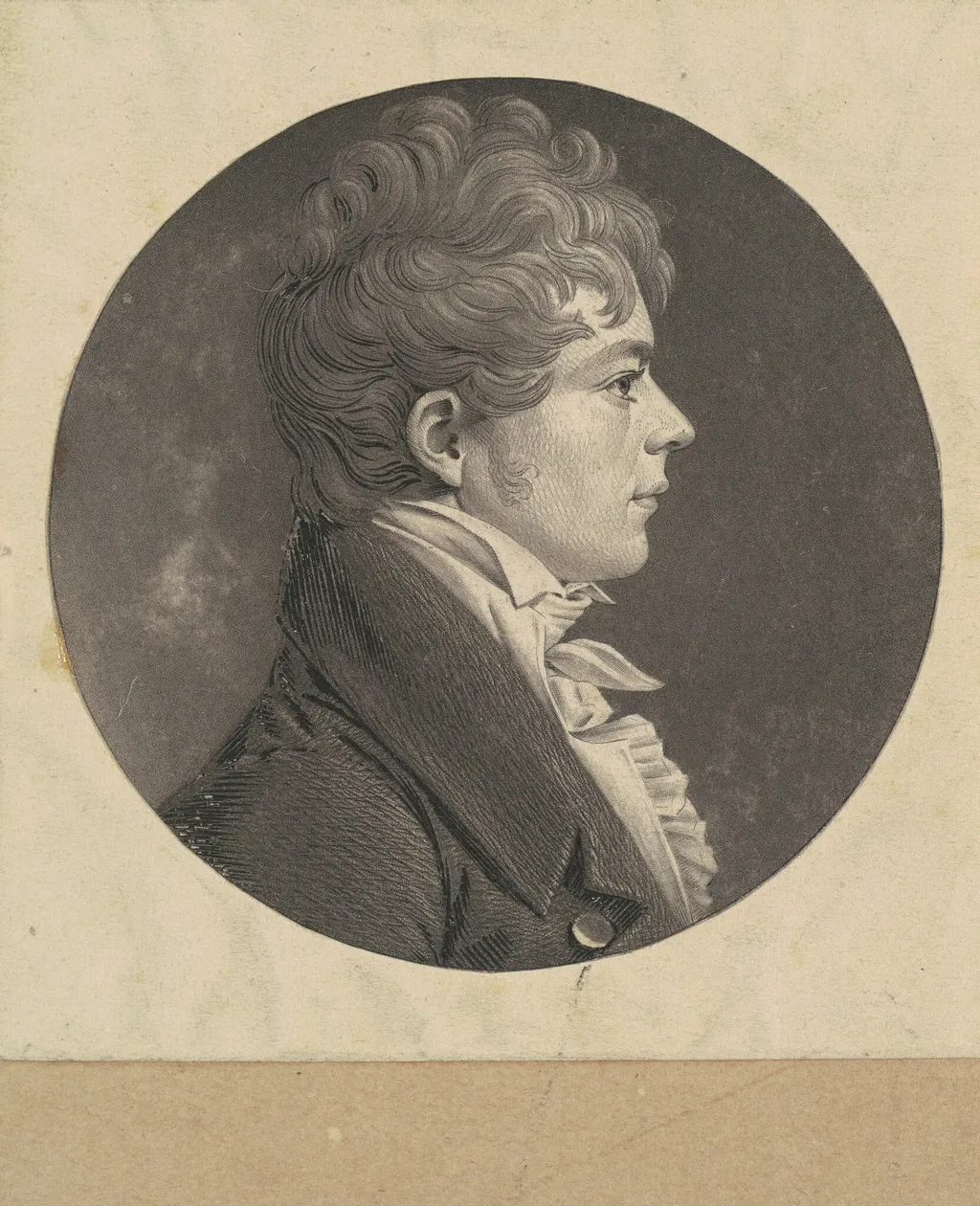 Joseph Clinton, by Charles Balthazar Julien Févret de Saint-Mémin, ink, 1804