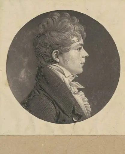 Joseph Clinton, by Charles Balthazar Julien Févret de Saint-Mémin