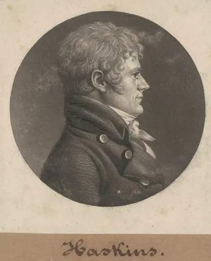 Joseph Haskins, by Charles Balthazar Julien Févret de Saint-Mémin