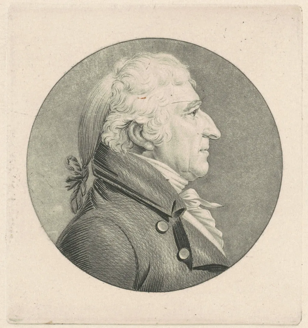 Joseph Whipple, by Charles Balthazar Julien Févret de Saint-Mémin, ink, 1801