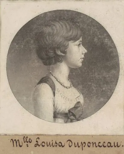 Louisa DuPonceau, by Charles Balthazar Julien Févret de Saint-Mémin