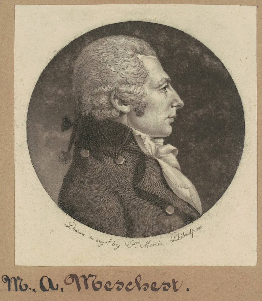 M. A. Meschert, by Charles Balthazar Julien Févret de Saint-Mémin, ink, 1800