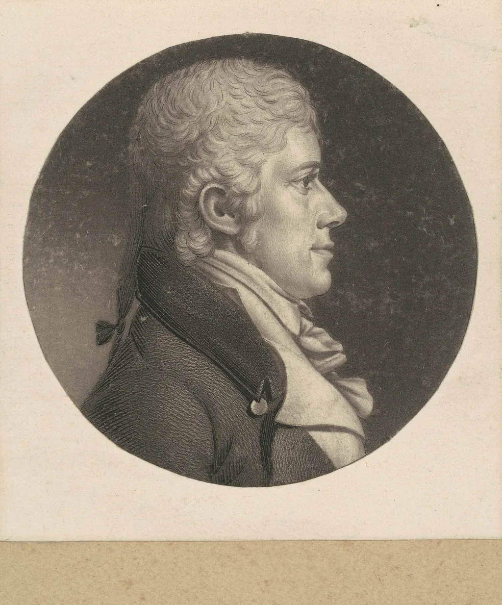 Mahlon Dickerson, by Charles Balthazar Julien Févret de Saint-Mémin, ink, 1802