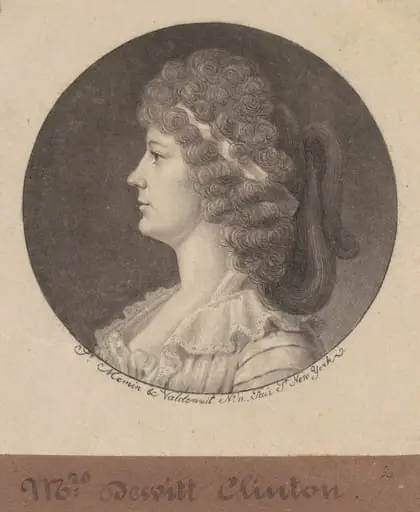 Maria Franklin Clinton, by Charles Balthazar Julien Févret de Saint-Mémin