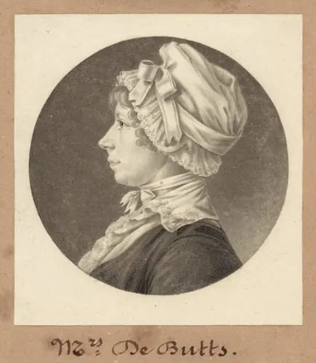 Marianne Welby DeButts, by Charles Balthazar Julien Févret de Saint-Mémin