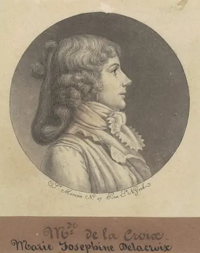 Marie Josephine Delacroix, by Charles Balthazar Julien Févret de Saint-Mémin