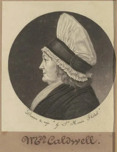 Martha Round Caldwell, by Charles Balthazar Julien Févret de Saint-Mémin