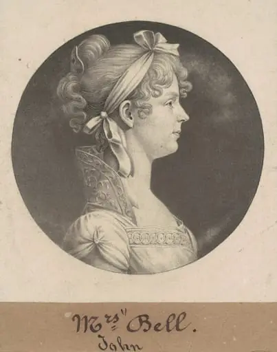 Mary Ann Walker Bell, by Charles Balthazar Julien Févret de Saint-Mémin